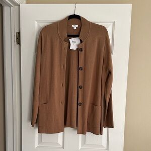 J. Jill Tan Button-Up Cardigan